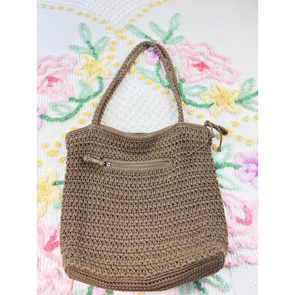 The Sak Handbags - The‎ Sak Crochet Tote Bag Brown Hobo Shoulder Bag